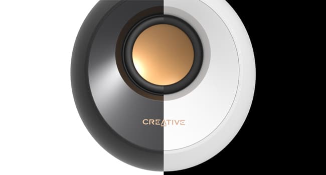 Creative Pebble 2.0 USB-Powered Desktop Speakers with Far-Field Drivers and Passive Radiators for PCs and Laptops (White)