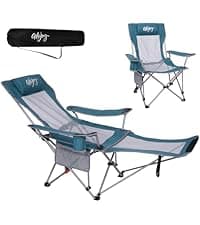 #WEJOY Folding Beach Chair for Adults, Lightweight Beach Chair with Shoulder Straps, High Back Camping Chairs with Hard Armrest, Supports 300lbs for Outdoor Lawn Concert