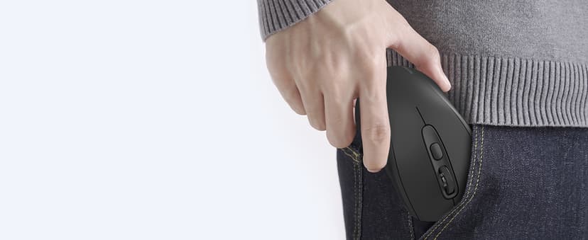 TECKNET Bluetooth Mouse, 4000DPI Wireless Mice for Laptop 2-in-1(BT 5.0/3.0+2.4Ghz) Computer Portable PC Mouse Wireless with USB Receiver for Mac (USB-A+Bluetooth, Black)