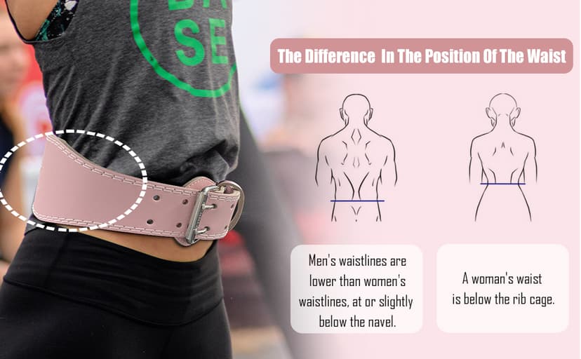 Jaffick Weight Lifting Belt For Ladies Leather Gym Belts Lower Waist Back Support For Women Men Fitness Squat Deadlift Heavy Duty Cross Training Gym Powerlifting Workout