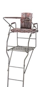Guide Gear 15.5' Ladder Tree Stand for Hunting with Mesh Seat, Hunting Gear, Equipment, and Accessories