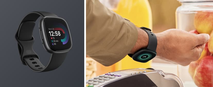 Fitbit Versa 4 Fitness Smartwatch with Daily Readiness, GPS, 24/7 Heart Rate, 40+ Exercise Modes, Sleep Tracking and more, Pink Sand/Copper Rose, One Size (S & L Bands Included)