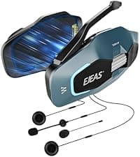 SolaMr Q8 Motorcycle Helmet Bluetooth Headset, 230hours Standby, 6 Riders Mesh Communication Systems with Audio Multitasking, Music Sharing, Noise Cancellation, FM Radio, Loud Interphone -2 Pack