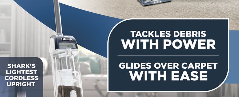 Shark Freestyle Max Cordless Upright Vacuum, Multi-Surface Cleaning, Lightweight, Easy Maintenance, with Large Dust Cup and 2-Speed Brushroll, LED Headlights, Nordic Blue, SV2002