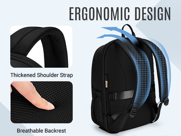 LIGHT FLIGHT Travel Laptop Backpack Women, 17.3 Inch Laptop Backpack with USB Charging Hole, Water Resistant College Bookbag, Black Computer Backpacks for Work, champagne