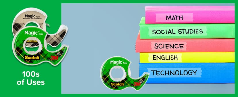 Scotch Magic Tape, Invisible, Home Office Supplies and Back to School Supplies for College and Classrooms, 6 Rolls with Dispensers