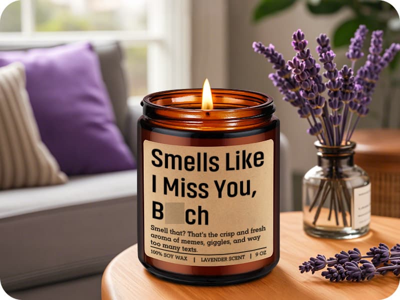 Long Distance Friendship, Moving Away, Going Away, Christmas, Birthday Gifts for Bestie, Friends, Sister, Her, Him, Couple LEADO Candle, Long Distance Gifts, I Miss You Gifts for Women, Best Friend B0FNVH7CTP