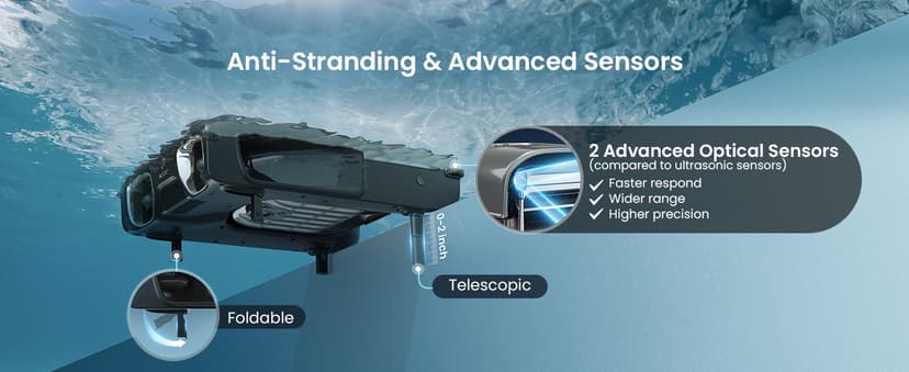 AIPER Surfer S2 Robotic Solar Pool Skimmer with APP Support, 24/7 Cleaning, Dual Charging Modes, Smart Obstacle Avoidance, Ideal for Most Swimming Pool Types