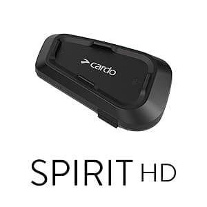 Cardo Spirit HD Motorcycle Bluetooth Communication Headset, Connect Up to 2 Riders, FM Radio - Dual Pack