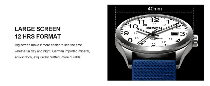 LN LENQIN Mens Watches Analog Quartz Sports Unisex 30M Waterproof Nurse Watch for Men Women Medical Professionals Military Time with Second Hand Glowing Easy to Read Dial