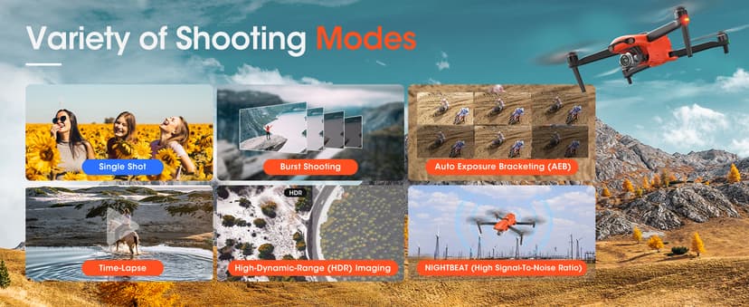 Autel Robotics EVO 2 Pro V3: Son-y 1" CMOS Sensor & 6K HDR Video, Moonlight Algorithm 2.0, Max ISO 44000,12-Bit DNG, 6.4" Smart Controller SE,15KM Transmission, 360° Obstacle Avoidance, 40 Minutes
