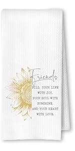 Good Friends are Like Stars Gifts Kitchen Towels, Friends Gifts Dish Tea Towels for Kitchen Decor, Friendship Gifts for Women Hand Towels for Bathroom, Best Friend Bestie BFF Gifts, 16x24in