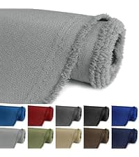 Konelia Waterproof Canvas Fabric by the Yard Outdoor Upholstery Fabric 600D Cordura Polyester Fabric Water Resistant Sewing Fabric for Chair Patio Cushion Purse Tote Bag Interior 1 Yard Silver Grey