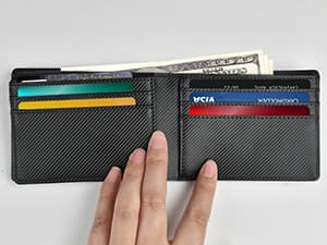 Slim Rfid Leather Wallet for Men: Stocking Stuffers Birthday Gifts for Men Him Boyfriend Husband Grandpa Minimalist Travel Wallet Gifts Ideas for Christmas Anniversary Valentines Fathers Day