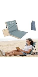 Verveens Portable Poolside Chairs with Mesh Backrest,Lightweight Foldable Beach Chairs with Carry Bag for SwimmingPool Sunbathing Camping Picnic Lawn Road Trips