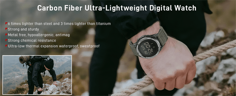 CakCity Digital Watch Military Watches for Men Black Tactical Sports Waterproof Men's Women's Wrist Watch with LED Backlight Nylon Band Stopwatch,Green