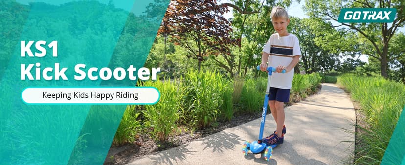 LED Light-Up Wheels, 3 Adjustable Handlebar, Easy Assembly, Lightweight, Wide Anti-Slip Deck, Lean to Steer, Max Load 110 lbs Gotrax KS1 Kids Kick Scooter, 3 Wheels for Boys & Girls 2-8, Gifts B0CCYMV1T1