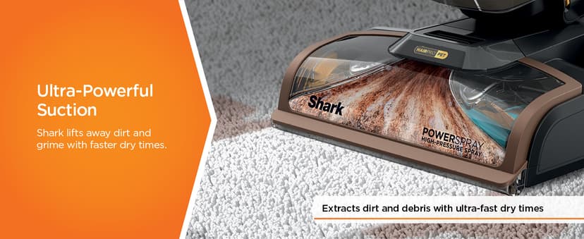 Shark Carpet Xpert Hair Pro with Stain Striker, Upright Carpet, Area Rug & Upholstery Cleaner, Carpet Shampooer, 4 Tools, Copper, EX301