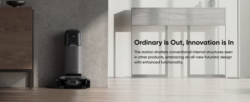 eufy Robot Vacuum Omni S1 Pro, HydroJet System with Roller Mop, Robot Vacuum and Mop Combos, Eco-Clean Ozone, Incrediable Suction, Obstacle Avoidance, Auto Mop Washing & Drying, Self-Emptying