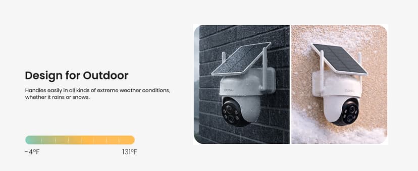 aosu Security Cameras Outdoor Wireless, 4 Cam-Kit, No Subscription Required, Solar-Powered, Home Security Cameras System with 360° Pan & Tilt, Auto Tracking, 2K Color Night Vision, Easy Setup