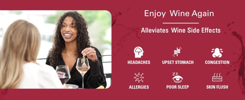 PureWine The Wand Wine Purifier - Red & White Wine Filters for Histamines & Sulfites, Sulfite Remover Sticks, Helps Allergies & Headaches, Gift Accessories for Women & Men - 8 Wands, Silver