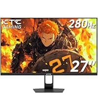 KTC 27'' 280Hz 240Hz Gaming Monitor 1ms GTG 350nits Fast VA 1080P Tilt 126% sRGB Adaptive Sync 4000:1 Contrast Ratio HDR DisplayPort 1.4/HDMI 2.0 VESA