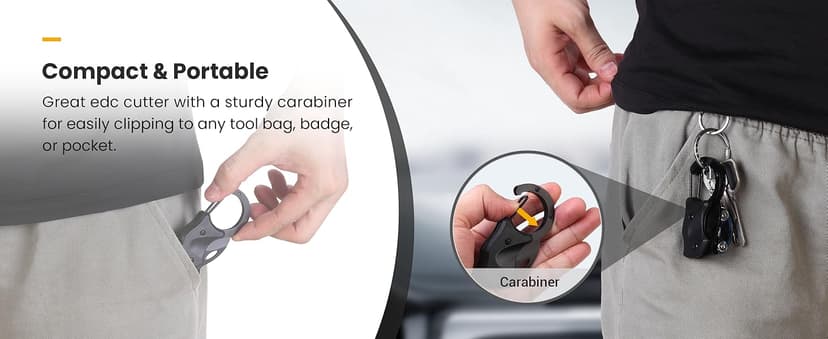 Small Pocket Knife Gift for Men, Keychain Box Cutter with 1.34inch Blade, Mini Folding Knives EDC Gadgets for Everyday Carry, Stocking Stuffers Gift for Adults Men Him