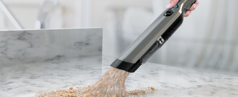 Shark WV201 WANDVAC Handheld Vacuum, Lightweight at 1.4 Pounds with Powerful Suction, Charging Dock, Single Touch Empty and Detachable Dust Cup,Graphite, Slate