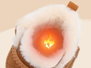 Spesoul Winter Boots for Women Waterproof Snow Boots Fuzzy Zero Drop Winter Shoes Slip On Ankle Booties for Outdoor Walking