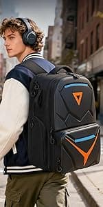 MATEIN Electronics Organizer Travel Case, Water Resistant Cable Organizer Bag for Travel Essentials, Gifts for Men, Storage Bag for Camera Accessories, Phone, Cord & Tablet, Black