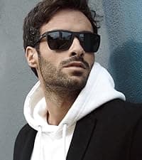 ZENOTTIC Polarized Sunglasses for Men Lightweight TR90 Frame UV400 Protection Square Sun Glasses