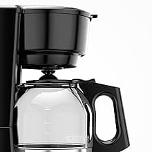 BLACK+DECKER 12-Cup Coffee Maker with Easy On/Off Switch, Easy Pour, Non-Drip Carafe with Removable Filter Basket, Vortex Technology, Black