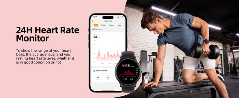 Parsonver Smart Watch for Men Women(Answer/Make Calls), HD Screen Fitness Tracker IP68 Waterproof 100+ Sport Modes, Heart Rate Sleep Monitor, Pedometer, Smartwatch for Android Phones/iPhone Compatible