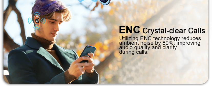 Hupoaf Wireless Earbuds Sport, New Bluetooth 5.4 Headphones with Earhooks, 50H Stereo Deep Bass Over Ear Buds with 4 ENC Noise Canceling Mics, IP7 Waterproof Earphones for Running Workout Gym -Black