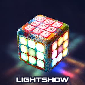 Power Your Fun Cubik LED Flashing Cube Memory Game - Electronic Handheld Game, 5 Brain Memory Games for Kids STEM Sensory Toys Brain Play Puzzle Fidget Light Up Cube Stress Relief Fidget Toy (Tie Dye)