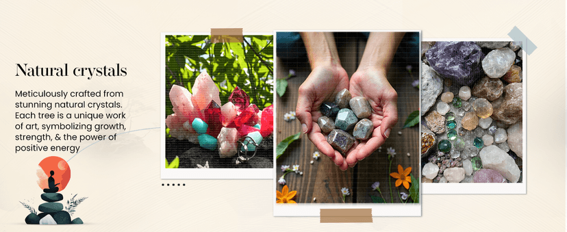 YATSKIA Chakra Crystal Tree - Handmade Healing Crystal Trees with 7 Chakra Stones - Decorative Tree of Life for Meditation, Feng Shui, and Home Decor - Unique Birthday Gifts for Women