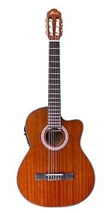 WINZZ AC309CE 39 Inches Cutaway Nylon-string Classical Electric Guitar Build-in Pickup Kit Set Online Lessons