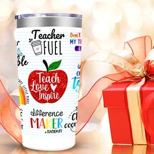 MFGNEH Teacher Gifts,Teacher Appreciation Gifts,Teachers Christmas Birthday Gift from Students,Back to School Gift for Women,20oz Stainless Steel Tumbler Cup