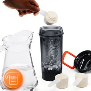 VOLTRX Electric Protein Shaker Bottle - USB Rechargeable Mixer Cup for Shakes and Meal Replacements, BPA-Free Tritan, 24oz