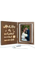 1 Year Anniversary Picture Frame Gifts, 1st Anniversary Frame for Her Him Girlfriend Boyfriend, Display Two 4x6 Inch