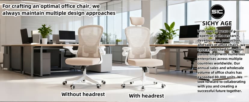 Ergonomic Office Chair with Adjustable Lumbar Support & Flip-Up Armrests - High Back Computer Desk Chair with Thickened Seat Cushion, Rolling Wheels for Home/Office Study Work
