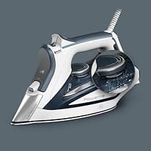 Rowenta Iron Steamer for Clothes, Focus Stainless Steel Soleplate, 400 Microsteam Holes, Powerful Steam Iron, Lightweight, Leakproof, 1725 Watts