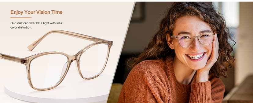 Madison Avenue Blue Light Blocking Glasses Anti Eyestrain UV Glare Blue Light Glasses for Women TV Phone Computer Gaming Eyeglasses Liberty (Crystal Brown)
