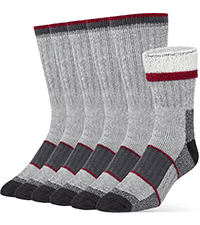 Alvada Merino Wool Hiking Socks Thermal Warm Crew Winter Boot Sock For Men & Women 3 Pairs