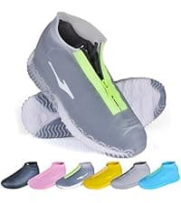 ydfagak Shoe Covers Waterproof Reusable Foldable Not-Slip Rain Shoe Covers with Zipper,Shoe Protectors Overshoes Rain Galoshes for Kids Men and Women