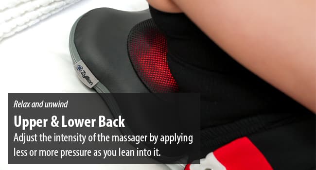Zyllion Shiatsu Back and Neck Massager with Heat - 3D Electric Kneading Deep Tissue Massage Pillow for Muscle Pain Relief, Black, ZMA-13