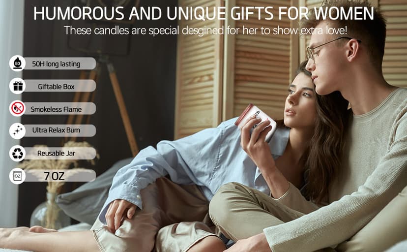 Homsolver Gifts for Women, Men, Friends, Sister, Bestie, Christmas Birthday Candles for Her Him, Unique Friendship Gift for Friend, Miss Your Face Scented Candle