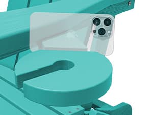 SERWALL Adirondack Chair with Cup Holders - Composite Adirondack Chairs Set of 2 HDPE Outdoor Chairs All Weather Use- Aruba