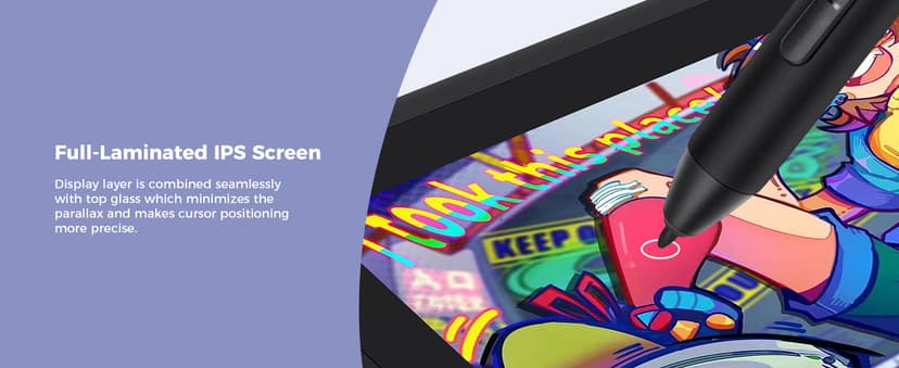 GAOMON PD156Pro - 15.6" Drawing Tablet with Screen Full-Laminated 120% sRGB Pen Display with Dial Key & 10 Hotkeys, Battery-Free Stylus Art Tablet for Digital Drawing, Anime, Sketch, Graphic Design