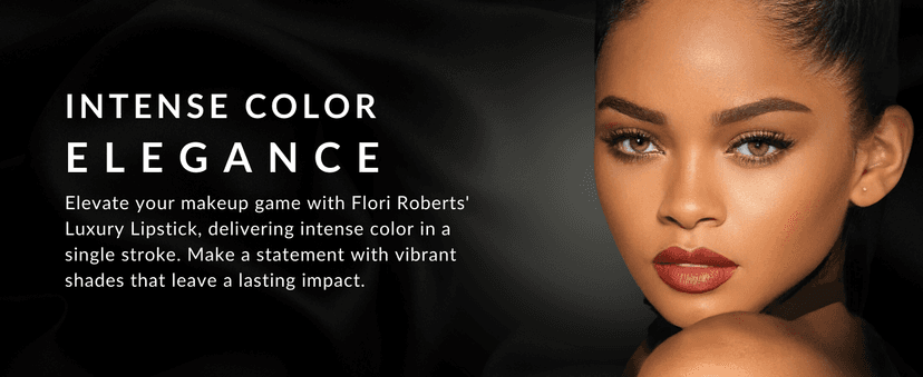 Flori Roberts Luxury Lipstick, Vibrant Lip Makeup for Women of Color or Deeper Skin Tones, Demi-Matte Texture, Hydrates and Conditions Lips